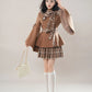 Trumpet Sleeve Short Coat & Skirt (2 Colors)