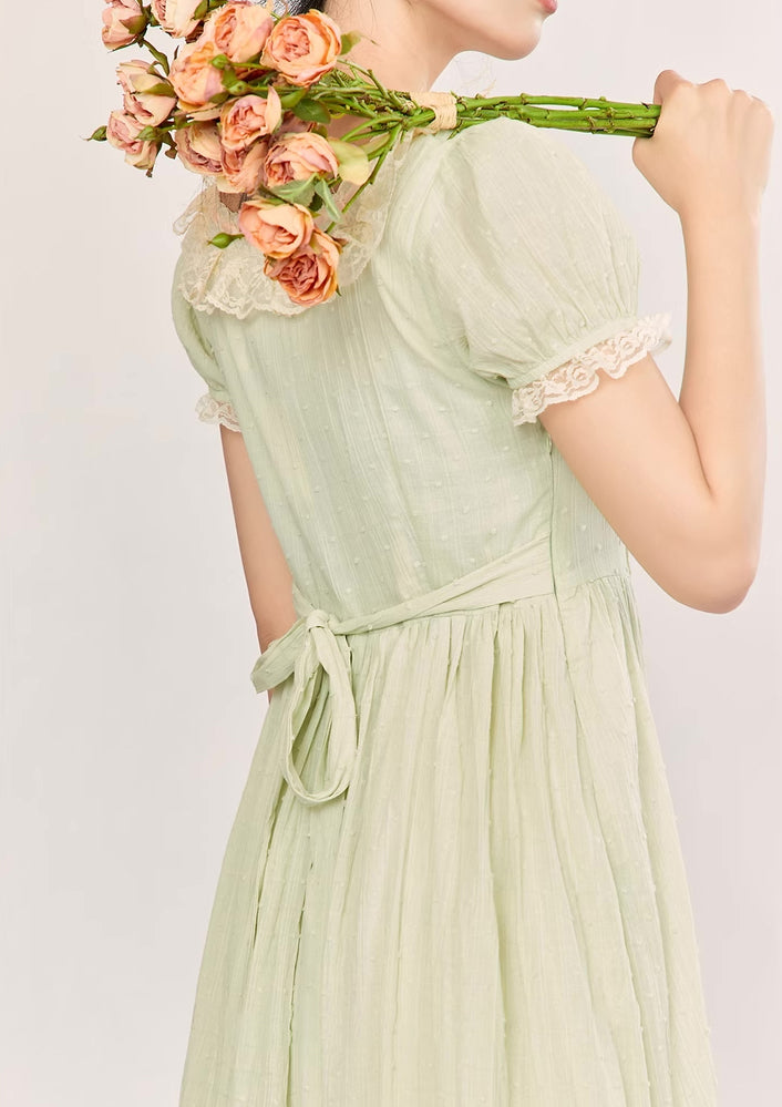 Sorbet Lace Midi Dress (Mint)