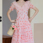 Strawberry Girl Midi Dress (Pink)