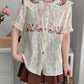 Squirreling Around Embroidered Blouse (2 Colors)