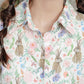Rabbit Garden Button Up Shirt (White)