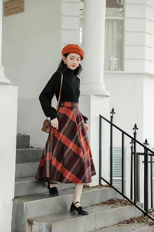 Pumpkin Jack Sweater & Skirt Set (Black/Orange)