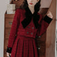 Mistletoe Velvet Tweed Set (Red/Black)