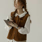 Corduroy Pocketful Vest (Brown)