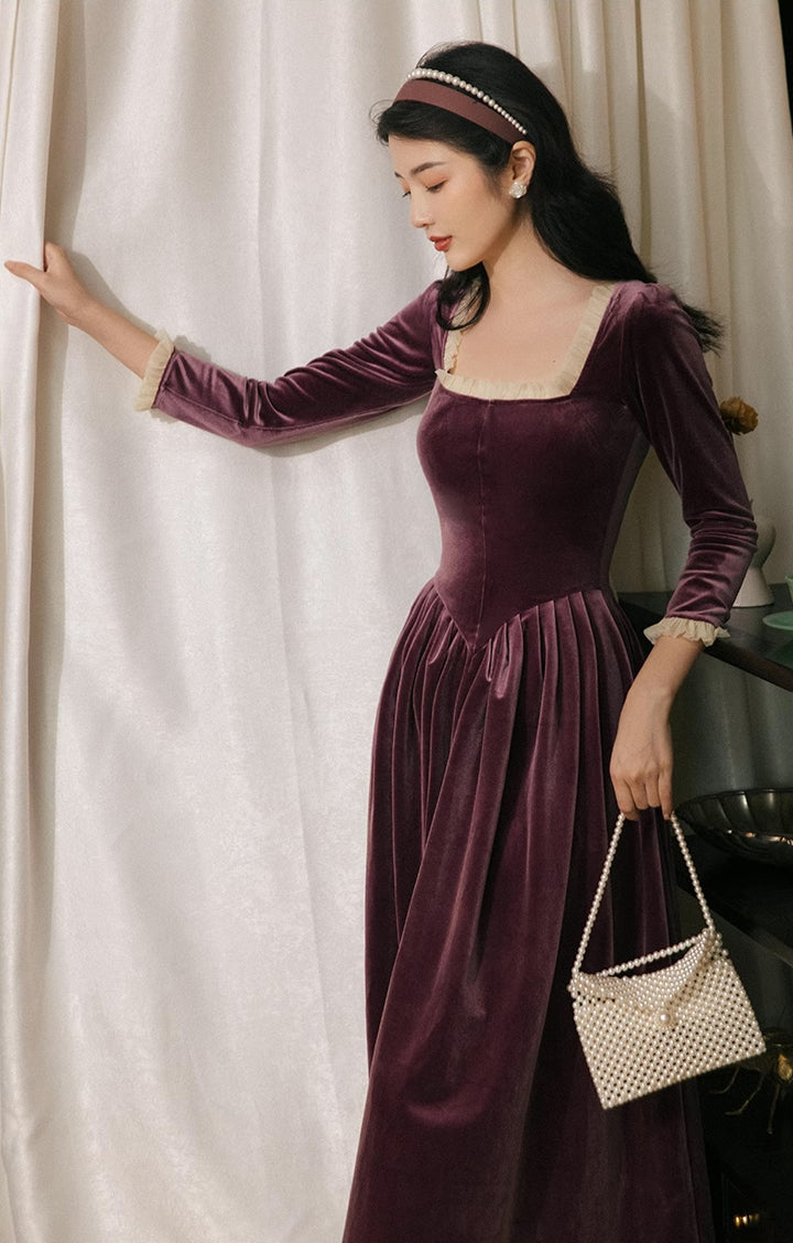 Velvet Princess Midi Dress (2 Colors)