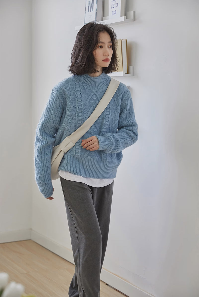 Arrowhead Mock Neck Sweater (4 Colors)