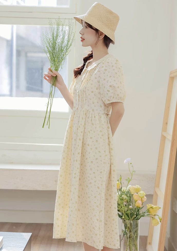 Ditsy Floral Sun Dress (Yellow)