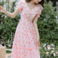 Strawberry Girl Midi Dress (Pink)