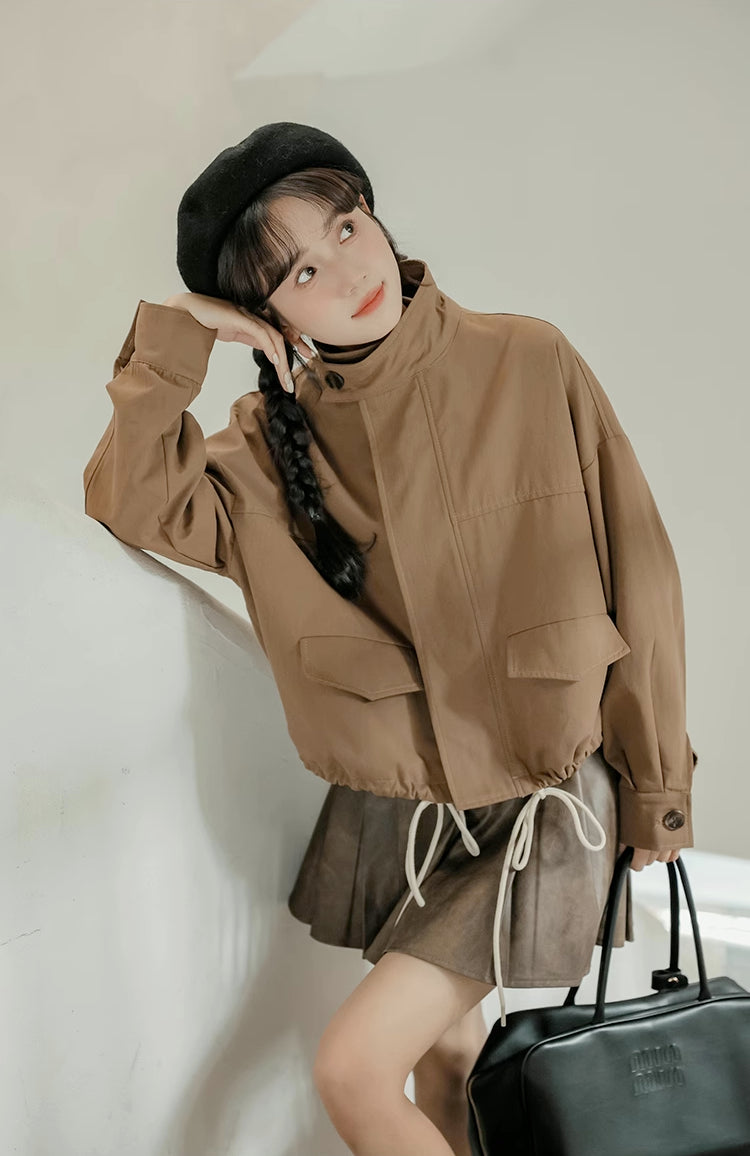 Cropped Worker Utlity Jacket (2 Colors)