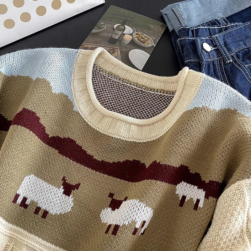 Sheep Country Sweater (Cream)