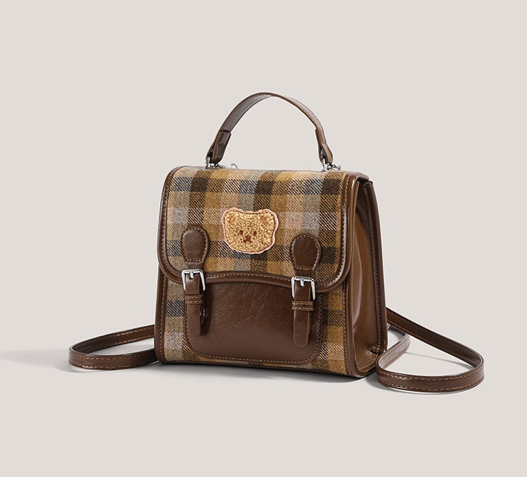 Bear Plaid Bag (2 Colors)