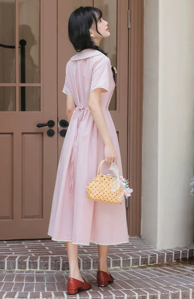 Wisteria Midi Shirt Dress (Lilac)