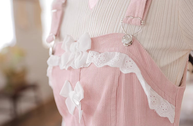 Sweet Little Baker Mini Pinafore Dress (Pink)