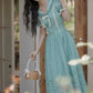 Midsummer Blues Midi Dress (Teal)