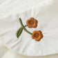 Orange Gerbera Embroidered Blouse (Cream)