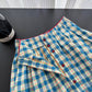 Vintage Gingham Floral Cami Dress (Blue)
