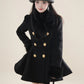 Fuzzy Mini Coat Dress (Black)