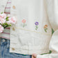 Personal Garden Embroidered Denim Jacket (Cream)