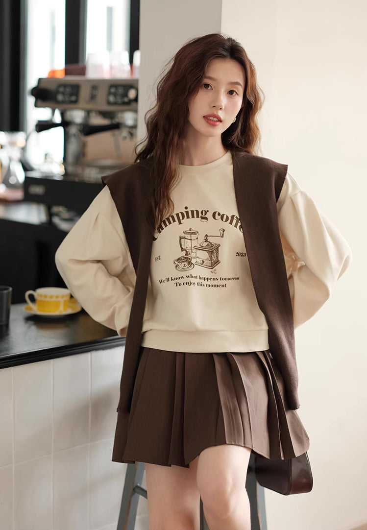 Camping Coffee Sweatshirt (Cream)