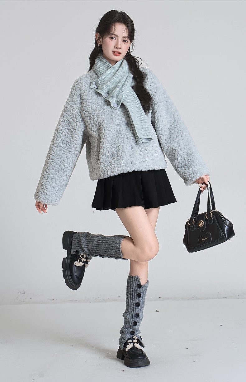 Sherpa Scarf Jacket (2 Colors)