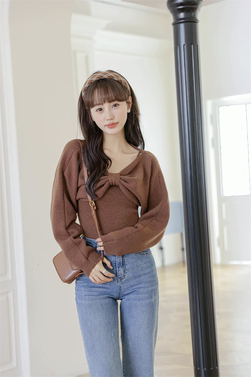 Bow Front Sweater (8 Colors)