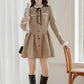 Latte Tweed Mini Dress (Khaki)