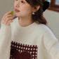 Patchwork Heart Sweater (White)