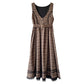 Mocca Plaid Midi Dress (Brown)