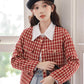 Houndstooth Tweed Jacket (Red)