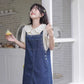 Flower Embroidered Mini Pinafore Dress (Dark Denim)