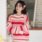 Strawberry Cheesecake Stripe Sweater (Pink/Cream)