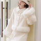 Fuzzy Snow Puff Tweed Set (Cream)