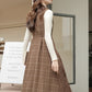 Belted Plaid Pinafore Dress (3 Colors)