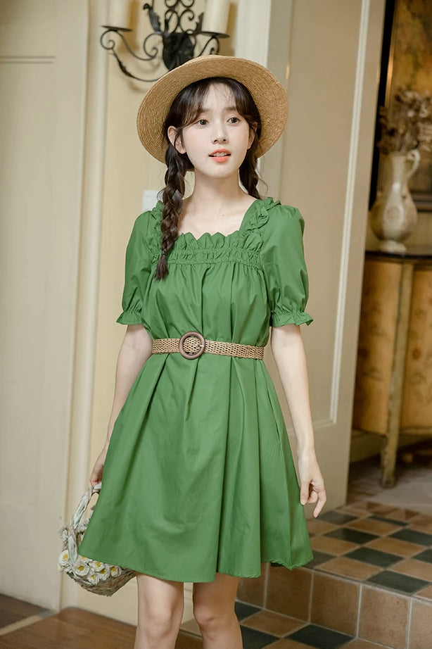 Forest Fairy Shift Dress (Green) S
