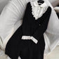 Kuromi Capelet Midi Dress (Black)
