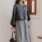 Sesame Sweater Dress & Capelet (Gray)