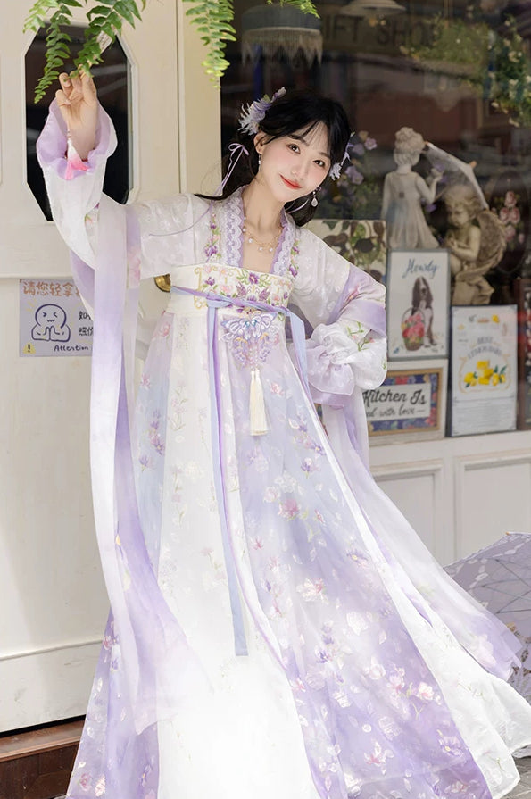 Butterfly Wings Qixiong Ruqun Set (Purple)