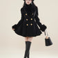 Fuzzy Mini Coat Dress (Black)