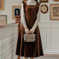 Frilly Corduroy Apron Pinafore Dress (3 Colors)