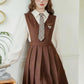 Love Note Mini Pinafore Set (Brown)