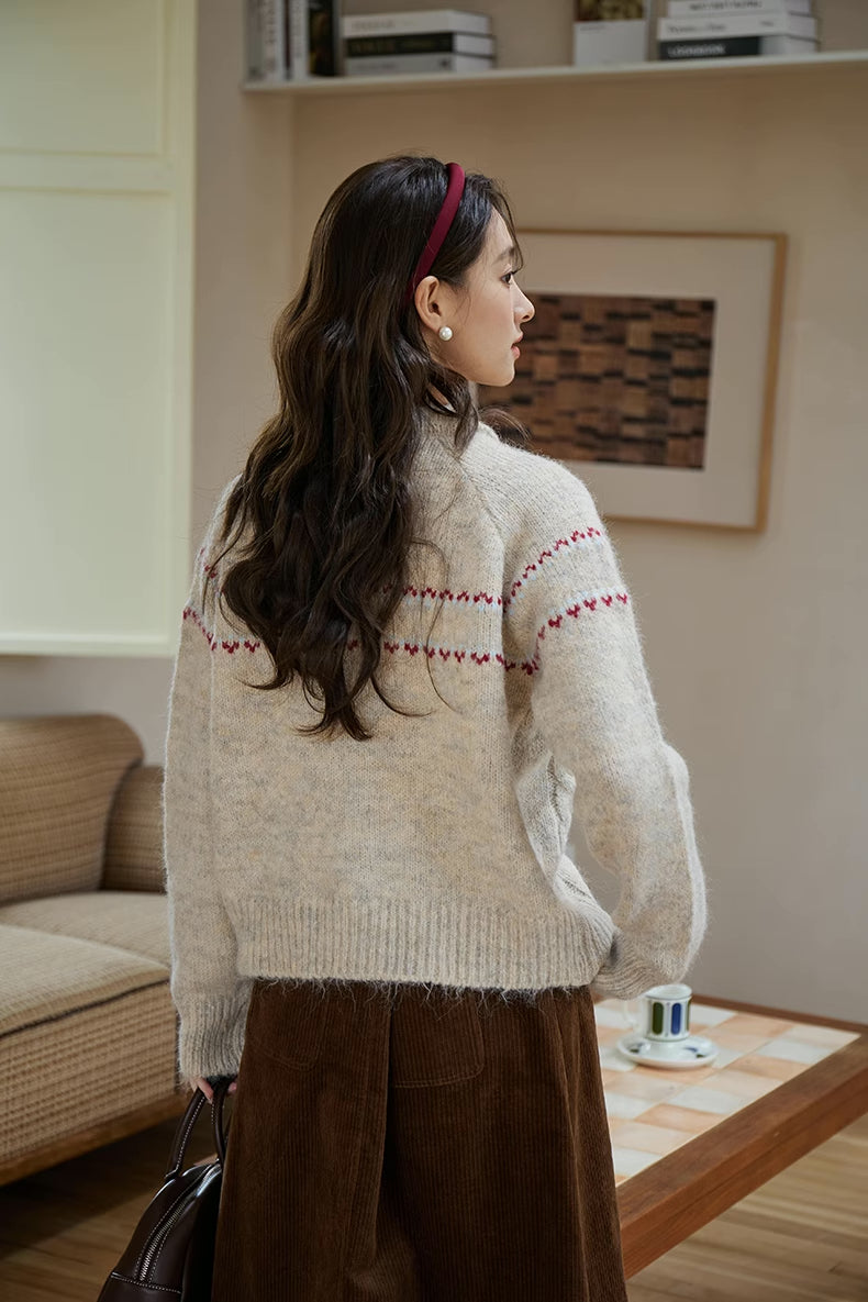 Floral Embroidered Round Neck Cardigan (3 Colors)