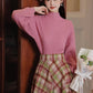 Strawberry Matcha Sweater & Midi Skirt Set (Pink/Green)