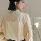 Frilly Collar Blouse (Yellow Beige)