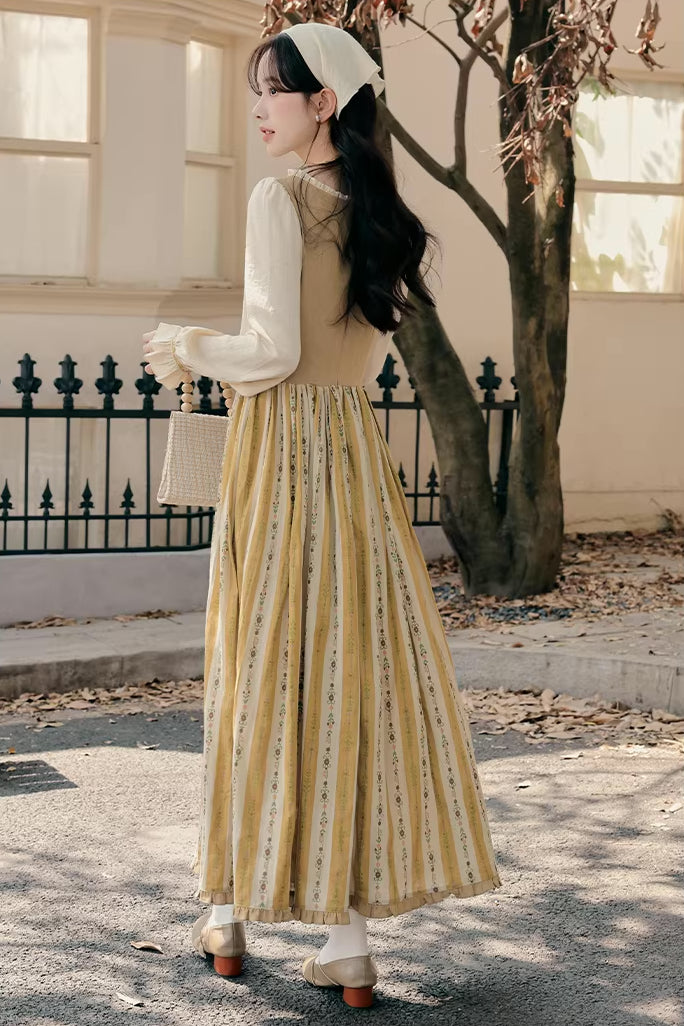 Folklore Faux Two-Piece Corset Dress