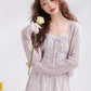 Iris Floral Lace Midi Cami Dress & Cardigan (Purple)