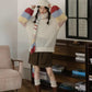 Rainbow Stripe Sleeves Sweater (White)