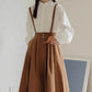 Midi Suspender Skirt (Mustard)