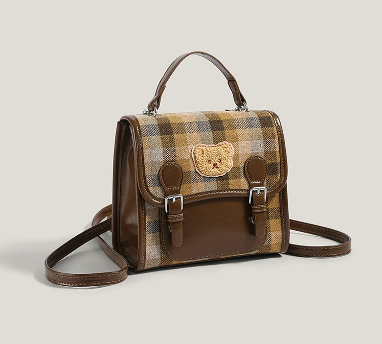 Bear Plaid Bag (2 Colors)