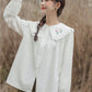 Tulip Collar Blouse (White)