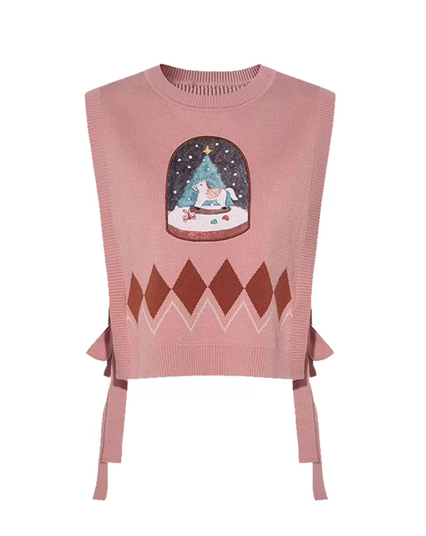 Christmas Snowglobe Vest (Pink)